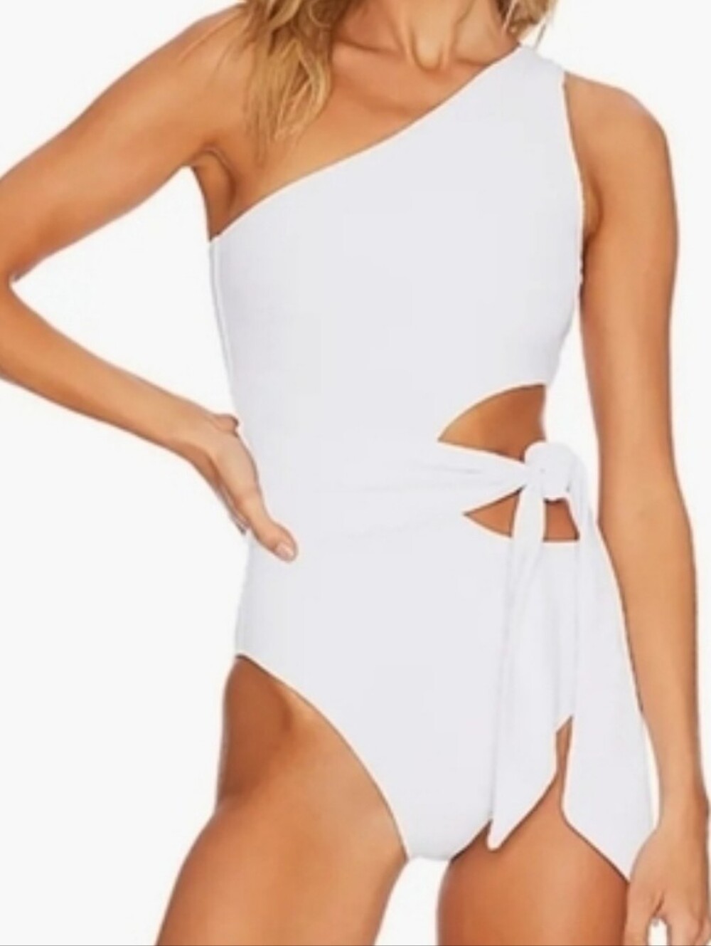 Beach Riot One-Shoulder Women's XL Side Tie Ribbed One Piece